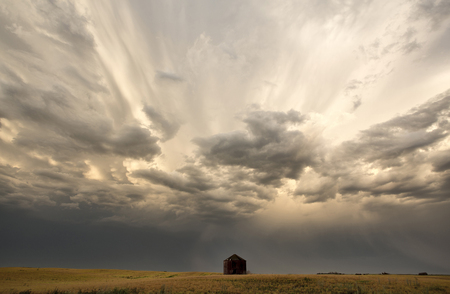 Storm Clouds Canada rural countryside Prairie Sceneの写真素材