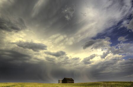 Storm Clouds Canada rural countryside Prairie Sceneの写真素材