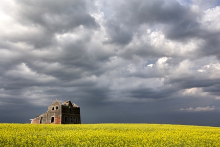 Storm Clouds Canada rural countryside Prairie Sceneの写真素材
