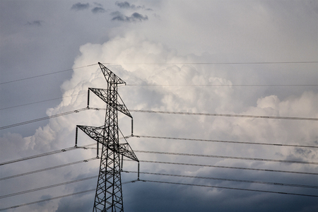 Storm Clouds Canada rural countryside Electrical Tower