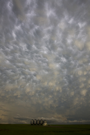 Prairie storm clouds in Saskatchewan Canada rural areaの写真素材