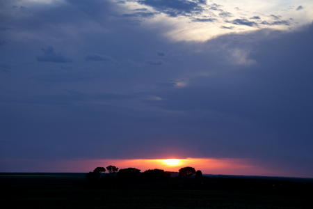Prairie Storm Clouds in Saskatchewan Canada rural settingの写真素材