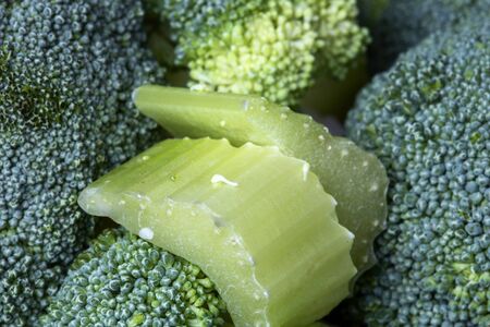 Close Up Vegetables broccoli and colliflower and onion redの写真素材
