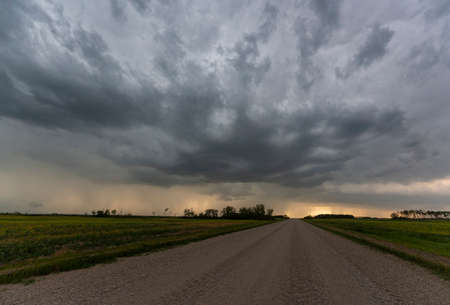 Prairie Storm Canada in Saskatchewan Summer Cloudsの写真素材