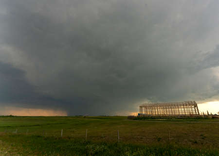 Prairie Storm Canada in Saskatchewan Summer Cloudsの写真素材
