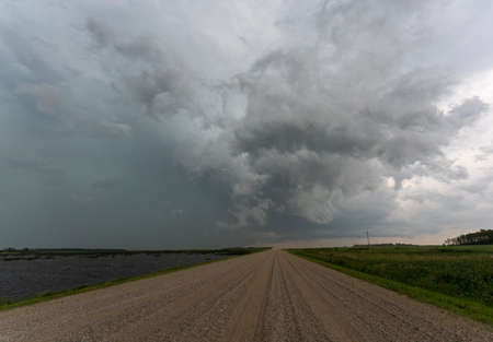 Prairie Storm Canada in Saskatchewan Summer Cloudsの写真素材