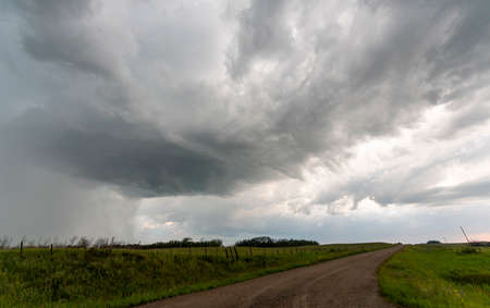 Prairie Storm Canada in Saskatchewan Summer Cloudsの写真素材