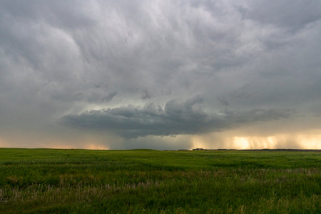 Prairie Storm Canada in Saskatchewan Summer Cloudsの写真素材