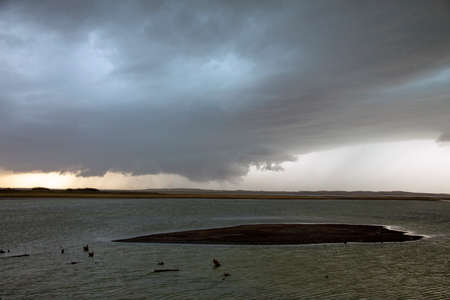 Prairie Storm Canada in Saskatchewan Summer Cloudsの写真素材