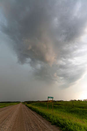 Prairie Storm Canada in Saskatchewan Summer Cloudsの写真素材