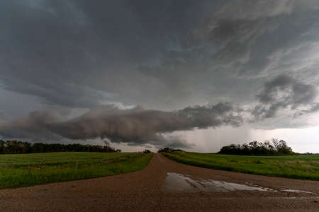 Prairie Storm Canada in Saskatchewan Summer Cloudsの写真素材
