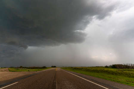 Prairie Storm Canada in Saskatchewan Summer Cloudsの写真素材