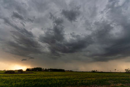 Prairie Storm Canada in Saskatchewan Summer Cloudsの写真素材