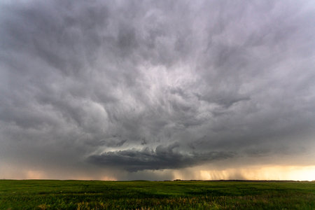 Prairie Storm Canada in Saskatchewan Summer Cloudsの写真素材