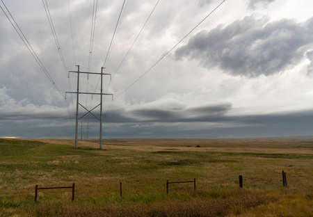 Prairie Storm Canada in Saskatchewan Summer Cloudsの写真素材