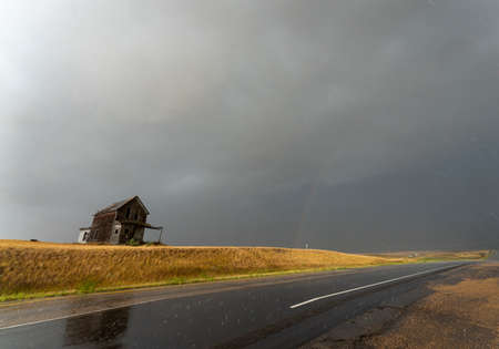 Prairie Storm Canada in Saskatchewan Summer Cloudsの写真素材