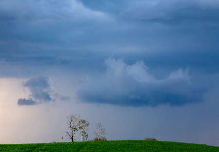 Prairie Storm Canada in Saskatchewan Summer Cloudsの写真素材