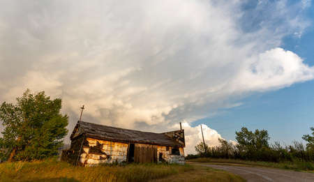 Prairie Storm Canada in Saskatchewan Summer Cloudsの写真素材