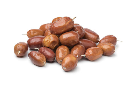 Heap of dried fresh organic fruit of the Oleaster, Silver berry or