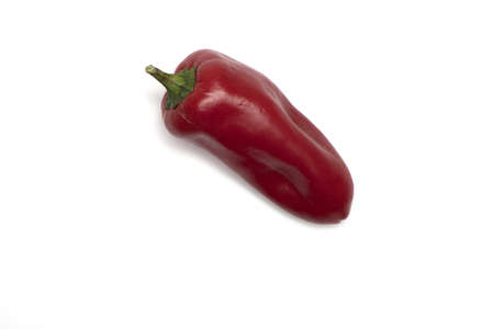 colored snack bell pepper pod in red paprika isolated on white background