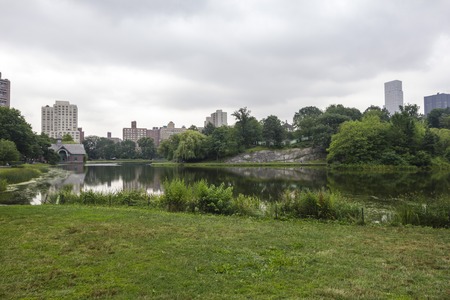 Central Parc, NYC with view on the lakeの写真素材