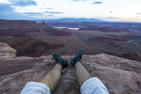 Desert Landscape of Dead Horse State Park, Utahの写真素材