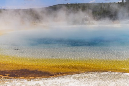 Colorful pool in golden, white, blue colorsの写真素材