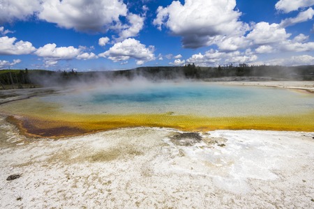 Colorful pool in golden, white, blue colorsの写真素材