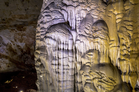 Inside beautiful Paradise Cave, Phong Nha, Vietnamの写真素材