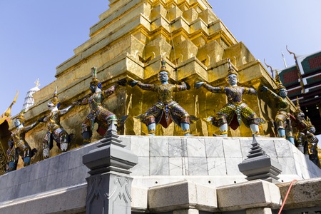 Golden temple at Wat Phra Kaeo in Bangkok