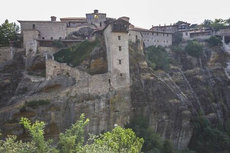 View on the Meteora monasteries in Greeceの写真素材