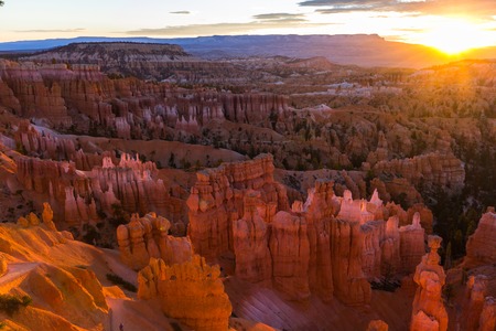 The bryce canyon at sunrise on sunrise point, Utah, USAの写真素材