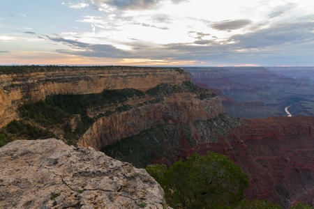 View on the Grand Canyon in the afternoon, Arizona, USAの写真素材