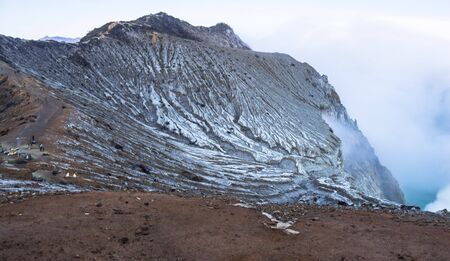 View on the Ijen volcano from above, Javaの写真素材