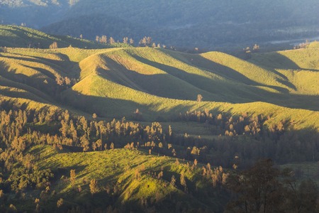 Landscape around Ijen volcano on Java, Indonesiaの写真素材