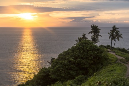 Sunset on view point in Lombok, Indonesia