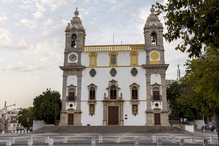 Cathedral in Old Town of Faro in Portugalの写真素材