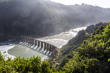 Bridge over River Mouth, Garden Route, South Africaの写真素材