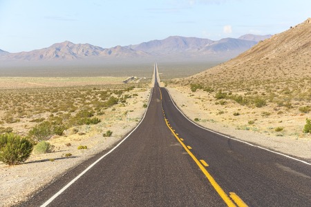 Lonely highway in the desert of Nevada