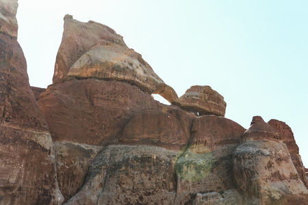 Fascinating rock formations in Needles District, Canyonlandsの写真素材