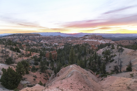 Sunrise Point view on Bryce Canyon in the morningの写真素材