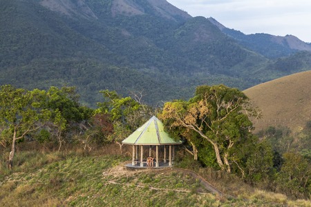 Small hut in the philippine landscape of Coronの写真素材