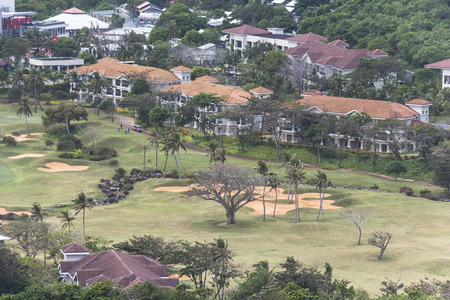 Golf course view on Boracay island, philippinesの写真素材