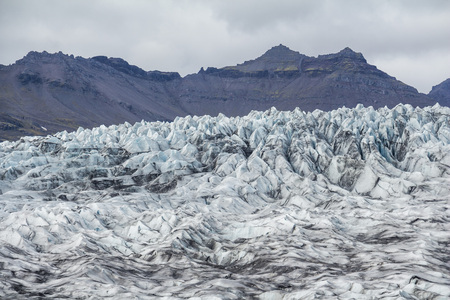 View on white glacier in Iceland, pure natureの写真素材