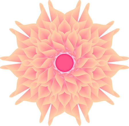 Spiral vector pink flower element for use with artwork, online website, printのイラスト素材