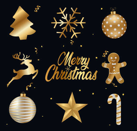 Christmas Snowflake Pattern In Red And Gold Colorのイラスト素材