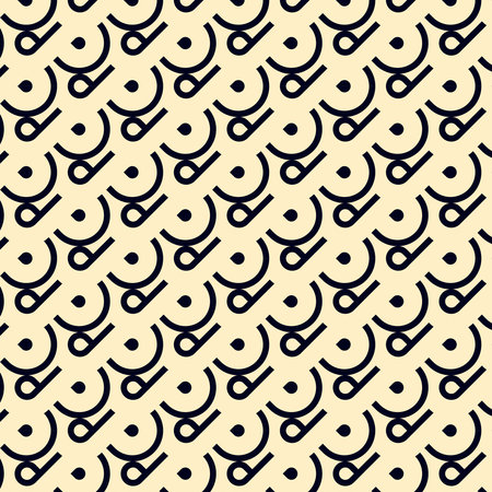 Black And Blond Abstract Geometric Shapes Patternのイラスト素材