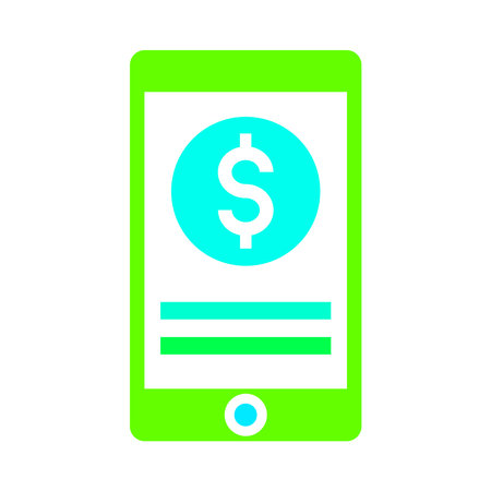 Financial Mobile App Iconのイラスト素材