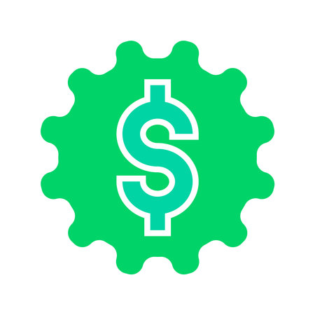 Dollar Cogwheel Iconのイラスト素材
