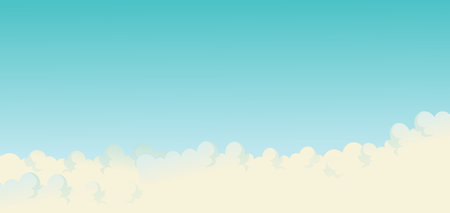 White Cloud On Blue Sky Vector Illustrationのイラスト素材